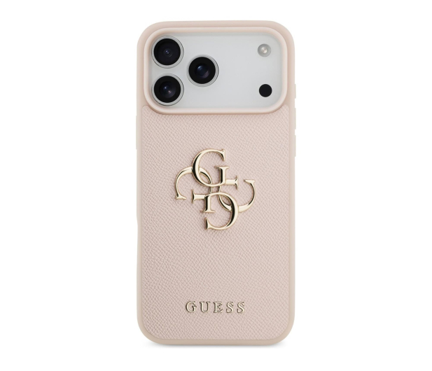 Guess Grained Big 4G & Classic Logo do iPhone 17 Pro Max różowy - 1365542 - zdjęcie 2